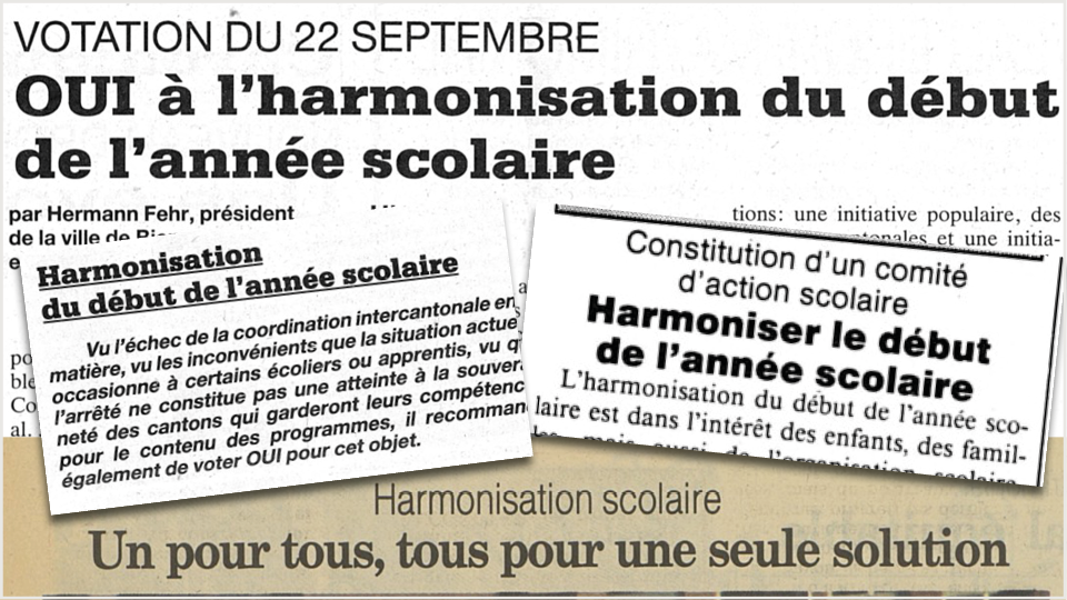 Gros titres des journaux sur le thème du début unique de l'année scolaire